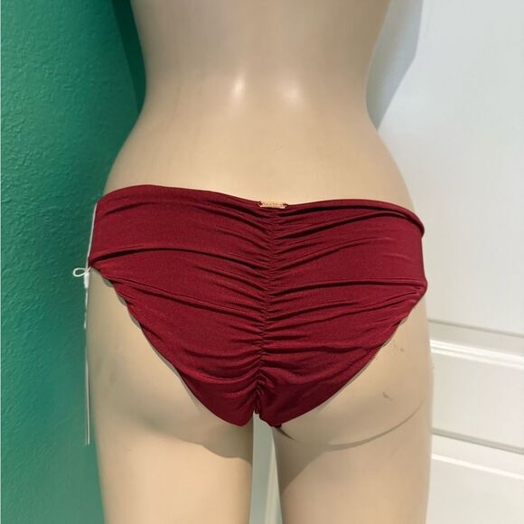Beach Bunny Deep Red Bikini Bottom - Picture 3 of 7
